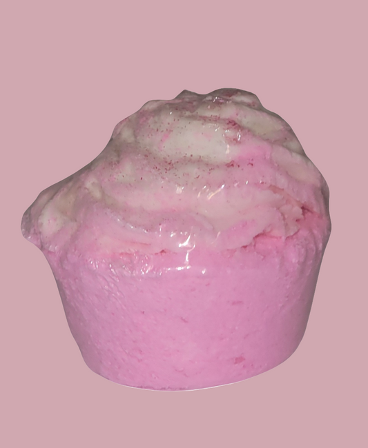 Mayy Strawberry milkshake cupcake bathbomb